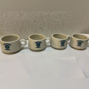 Set of 4  Vintage Mary Gibbs Jones University College "Restaurant"stackable Cups